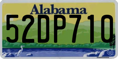 AL license plate 52DP710