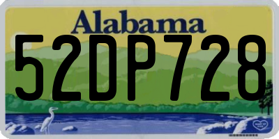 AL license plate 52DP728