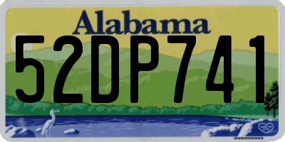 AL license plate 52DP741
