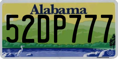 AL license plate 52DP777