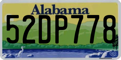 AL license plate 52DP778