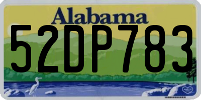AL license plate 52DP783