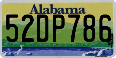 AL license plate 52DP786