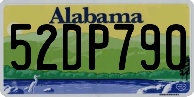 AL license plate 52DP790