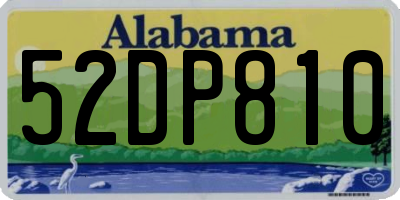 AL license plate 52DP810