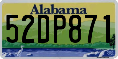 AL license plate 52DP871