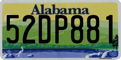 AL license plate 52DP881
