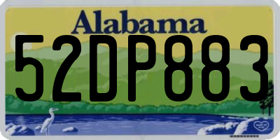 AL license plate 52DP883
