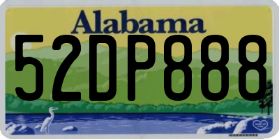 AL license plate 52DP888