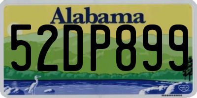 AL license plate 52DP899