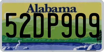 AL license plate 52DP909