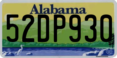 AL license plate 52DP930