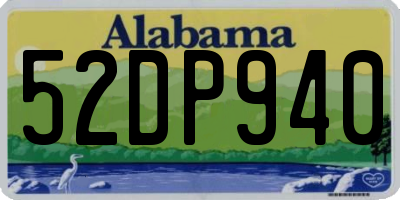 AL license plate 52DP940