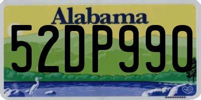 AL license plate 52DP990