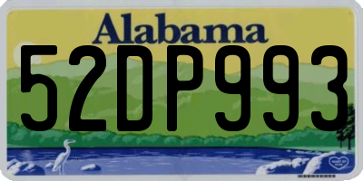 AL license plate 52DP993
