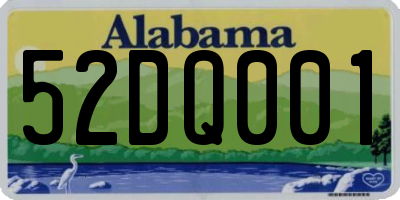 AL license plate 52DQ001