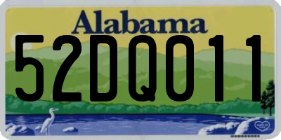 AL license plate 52DQ011
