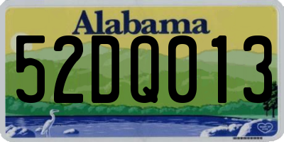 AL license plate 52DQ013
