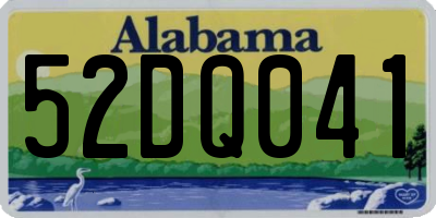 AL license plate 52DQ041