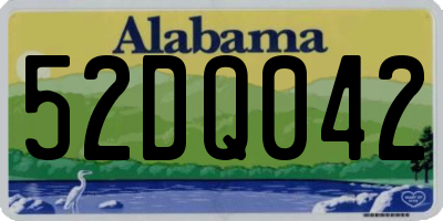 AL license plate 52DQ042