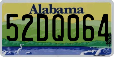 AL license plate 52DQ064