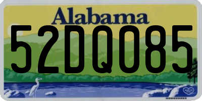 AL license plate 52DQ085