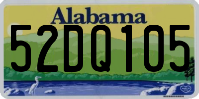 AL license plate 52DQ105