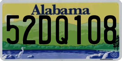 AL license plate 52DQ108