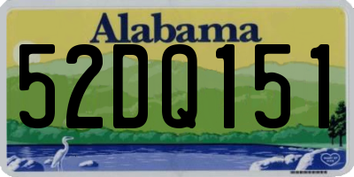 AL license plate 52DQ151