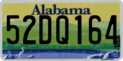 AL license plate 52DQ164