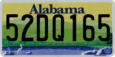 AL license plate 52DQ165