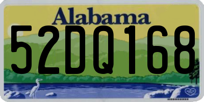 AL license plate 52DQ168