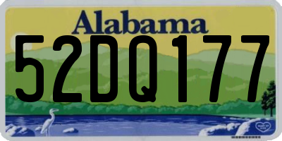 AL license plate 52DQ177