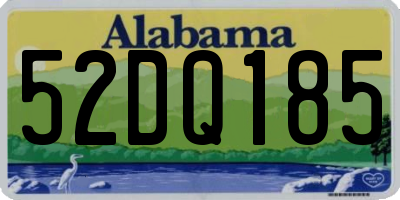 AL license plate 52DQ185