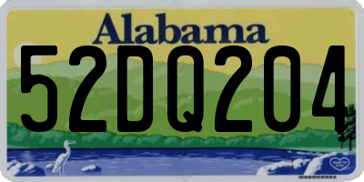 AL license plate 52DQ204