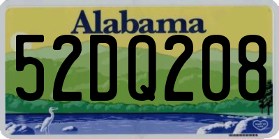 AL license plate 52DQ208