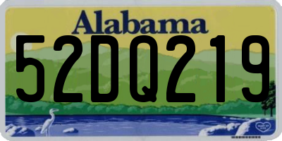 AL license plate 52DQ219