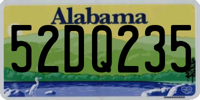 AL license plate 52DQ235