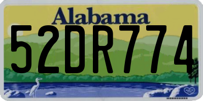 AL license plate 52DR774