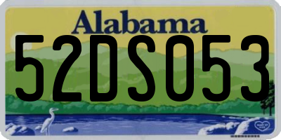 AL license plate 52DS053