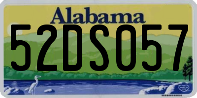 AL license plate 52DS057