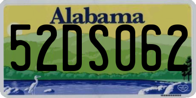 AL license plate 52DS062