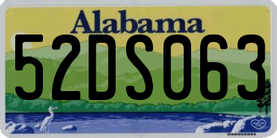 AL license plate 52DS063