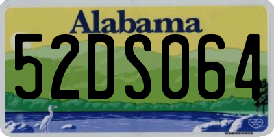 AL license plate 52DS064