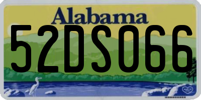 AL license plate 52DS066