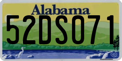 AL license plate 52DS071