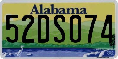 AL license plate 52DS074
