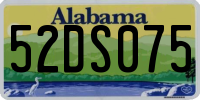 AL license plate 52DS075