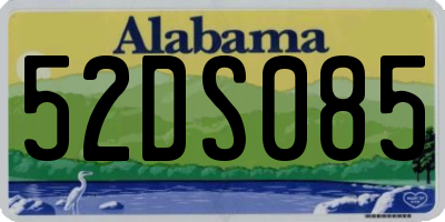 AL license plate 52DS085
