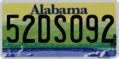 AL license plate 52DS092